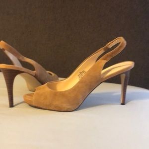 Nine West Peep Toe Sling Back heels